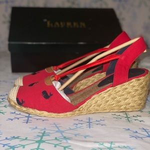 Red/ Navy Wedge